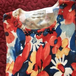 Colorful floral long sleeve blouse
